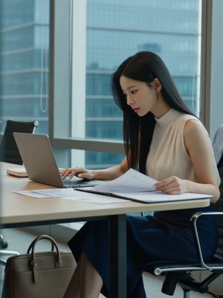 도심에서 여행 자료를 챙겨 바다에 도착하고 해안 작업 공간에서 하루를 이어가는 여행자
